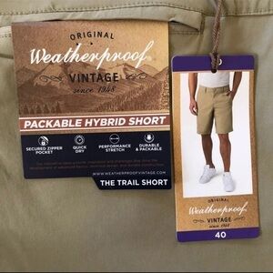 NWT Weatherproof Vintage Packable Short 40 khaki color